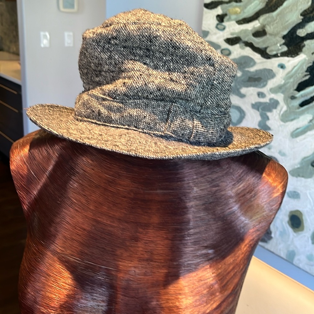 Vintage Tweed Wool Hat Made in Ireland